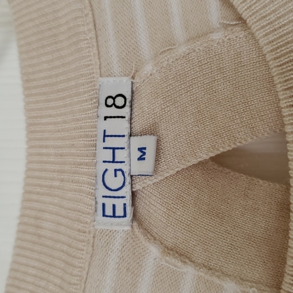 EIGHT 18 White and biege sweater - Picture 3 of 6